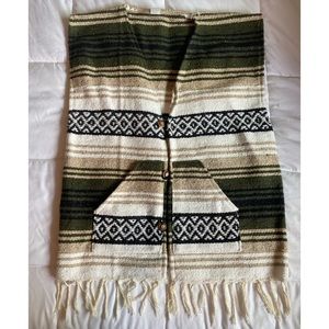 Sleeveless Fringe Poncho Vest